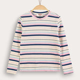 Printed shirt with V-neck - pink