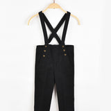 מכנסי קטיפה עם שלייקס - שחור