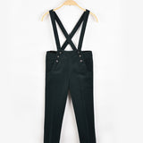 מכנסי קטיפה עם שלייקס - ירוק