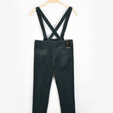 מכנסי קטיפה עם שלייקס - ירוק