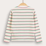 Printed shirt with V-neck - cream