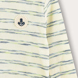 Striped waffle shirt - green