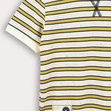Striped waffle shirt - green