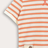 Striped waffle shirt - orange