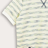 Striped waffle shirt - Navy