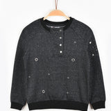 חולצה עם צווארון תיקתקים - שחור