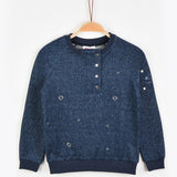 חולצה עם צווארון תיקתקים - נייבי