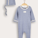 סט בייביגרו וכובע תואם - כחול