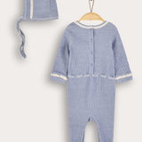 סט בייביגרו וכובע תואם - כחול