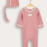 סט בייביגרו וכובע תואם - אדום