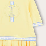 שמלת פולו עם קפוצ'ון - צהוב