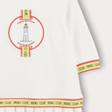 שמלת פולו עם קפוצ'ון - שמנת