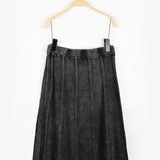 חצאית סריג במראה משופשף - שחור