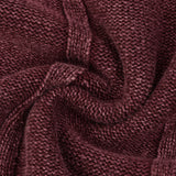 חצאית סריג במראה משופשף - בורדו