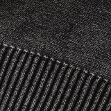 חולצת סריג במראה משופשף - שחור