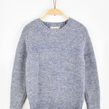 סוודר בסריגה עבה - כחול