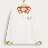 חולצת פולו ספורטיבית - שמנת