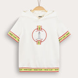 Short sleeve shirt + logo - beige