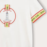 Short sleeve shirt + logo - beige