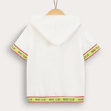 Short sleeve shirt + logo - beige