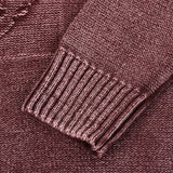 חולצת סריג עם סמל - בורדו