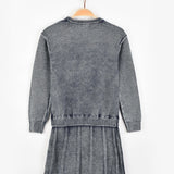 שמלת סריג במראה משופשף - ג'ינס