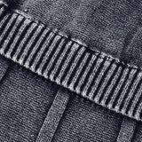 שמלת סריג במראה משופשף - ג'ינס