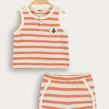 Boys' Striped Set - Orange