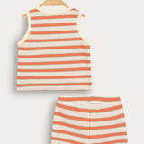 Boys' Striped Set - Orange
