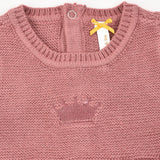 בייביגרו קטיפה בשילוב סריג - ורוד