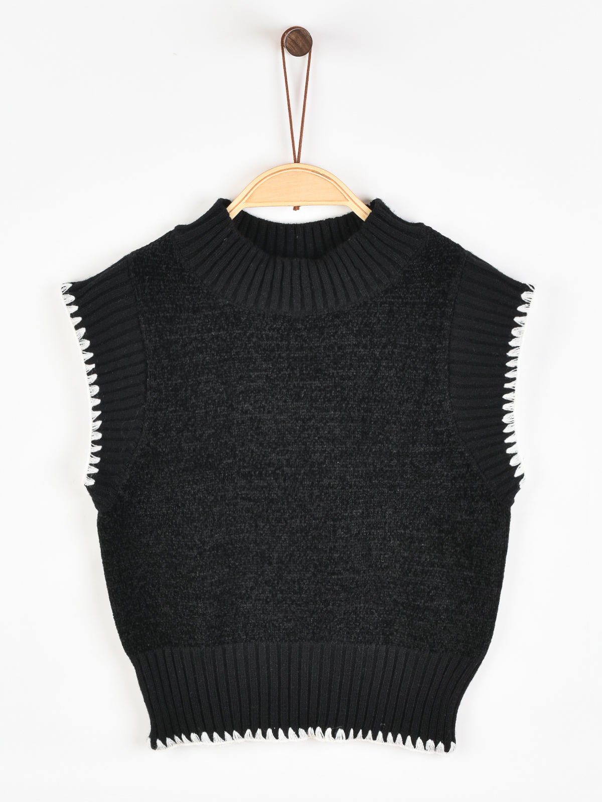 אפודת סריג - שחור