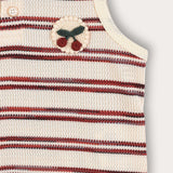 סט בייבי פסים - בורדו