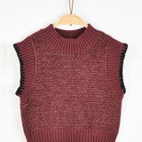 אפודת סריג - בורדו