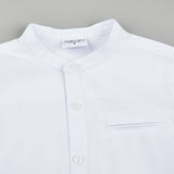 Chinese collar shirt - white