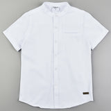 Chinese collar shirt - white texture