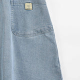 Denim skirt with pockets - light blue