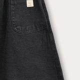 Denim skirt with pockets - black