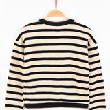 חולצה בסיומת אלכסונית - אבן