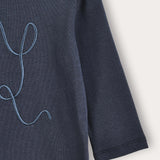 Rivet shirt with embroidery - Navy