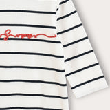 Striped shirt with inscription - Navy