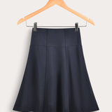 חצאית ג'רסי בשילוב כפתורים - נייבי