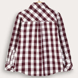 חולצת חיידר מכופתרת - בורדו