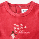 בייביגרו קטיפה עם רקמה - אדום