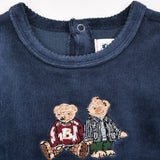 בייביגרו קטיפה רקמת דובים - נייבי