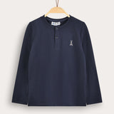 Polo shirt with buttons - Navy