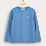 Polo shirt with buttons - blue