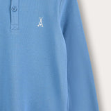 Polo shirt with buttons - blue