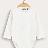 שלישיית בגדי גוף ריב - שמנת