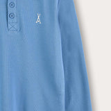 Polo shirt with collar - blue