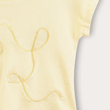 Baby shirt with embroidery - yellow